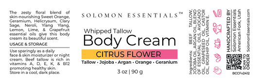 Whipped Tallow Body Cream - Citrus Flower